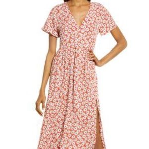 NWT Size M Madewell Clara Midi Dress With Pockets